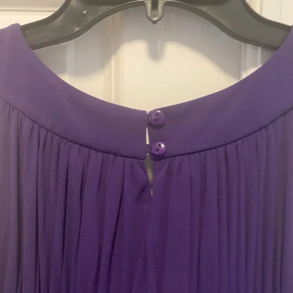 Purple sleeveless high-low dress by Sangria, size 10, built-in … - Picture 3 of 12